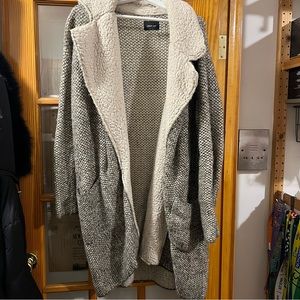 Zara knit sherpa sweater jacket